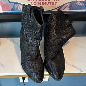 Forever 21 rhinestone ankel booties
